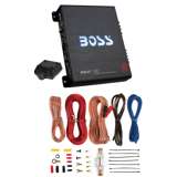 BOSS R3002 600W 2-Channel Car Amplifier and Boss 8 Gauge Amplifier Install Kit