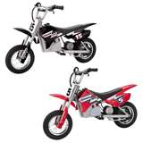 Razor Dirt Rocket Kid Electric Motorcycle Dirt Bike, 1 Black MX400 & 1Red MX350 