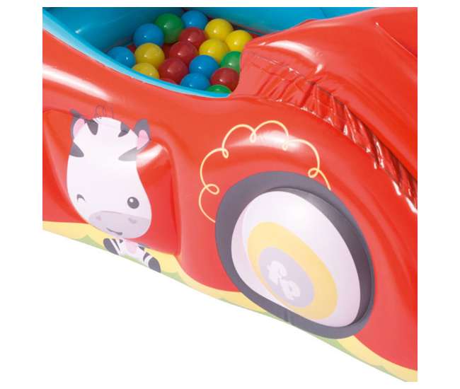 93520E-BW Fisher-Price Race Car Inflatable Play Pen Ball Pit with Balls