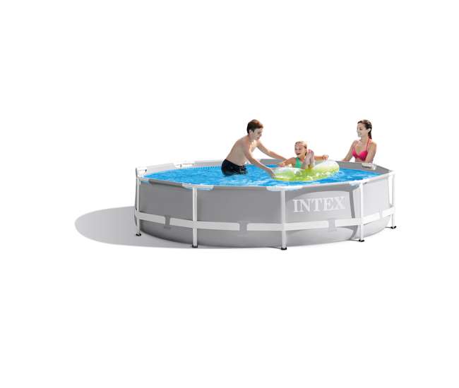 26700EH + 28030E + 28637EG + 2 x 29007E Intex Above Ground Swimming Pool w/ Cartridge Filter Pump, 2 Filters & Cover