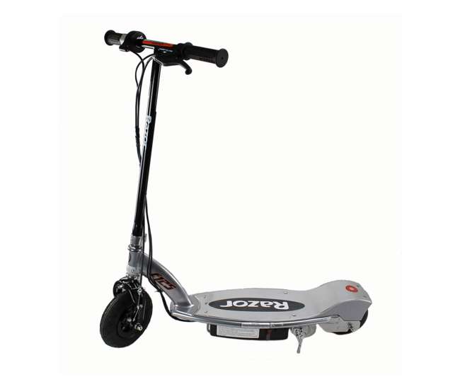 13125E-BK + 13111240 Razor Electric Motorized Kids Scooters, 1 Black & 1 Blue