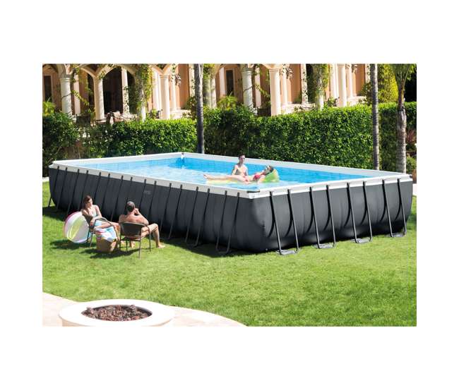 26367EH + 2 x 58868EP + 58821EP Intex Pool Set w/ 2 Inflatable Loungers and Cooler