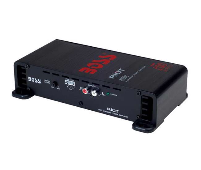 R1002 + AKS8 Boss R1002 200W 2-Channel Amplifier with 8 Gauge Install Amp Kit