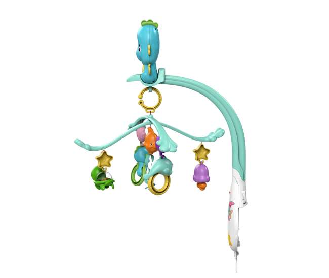 DFP12 Fisher Price 3 in 1 Soothe and Play Seahorse Mobile with Rattles