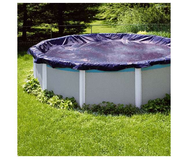 S33RD Swimline 33 Foot Heavy Duty Round Above Ground Winter Swimming Pool Cover