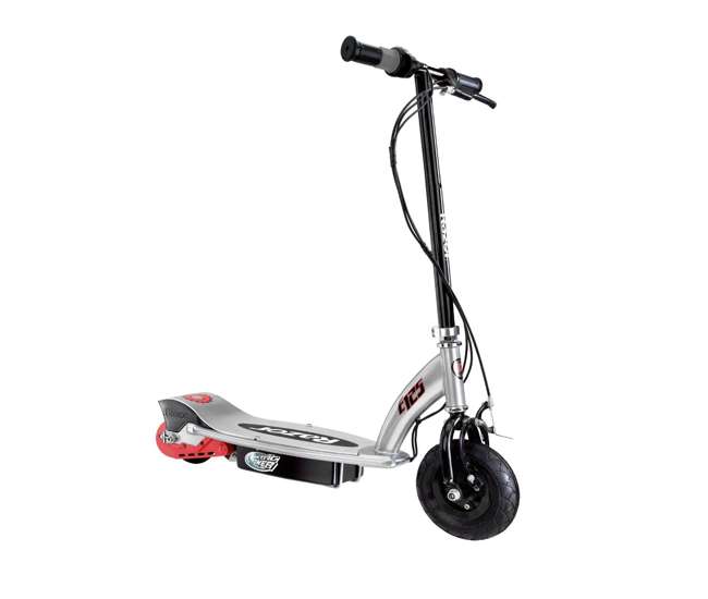 13125E-BK + 13111240 Razor Electric Motorized Kids Scooters, 1 Black & 1 Blue