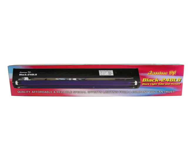 BLACK-24BLB + MINISTROBE-LED + H700 American DJ BLACK-24BLB 24" UV Blacklight + CHAUVET Strobe Light + H700 Fog Machine