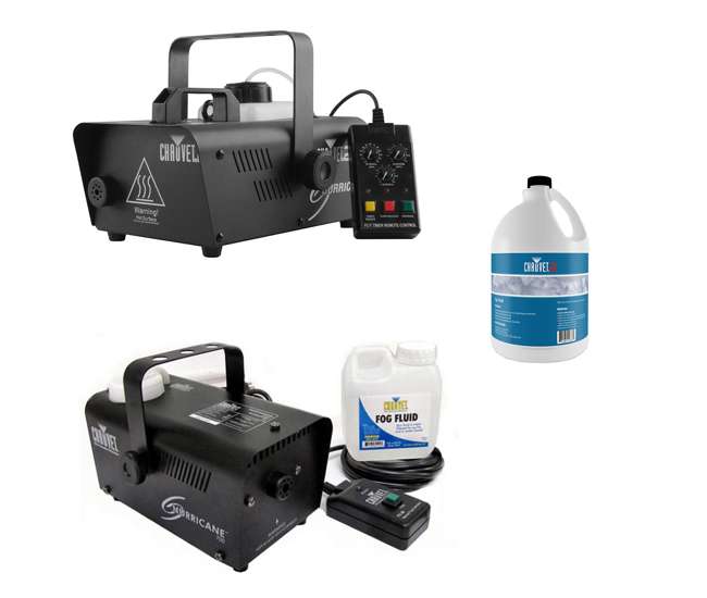 H1200 + H700 + FJU CHAUVET DJ Hurricane 1200 1.0 L Fog Machine + H700 Fog Machine + Fog Smoke Juice
