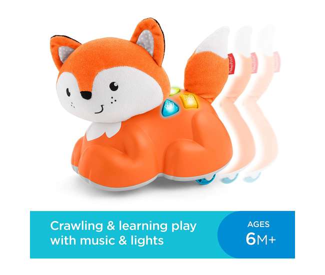 FYL35 Fisher Price Crawl After Learning Fox with Lights & Sounds for Infant to Toddler