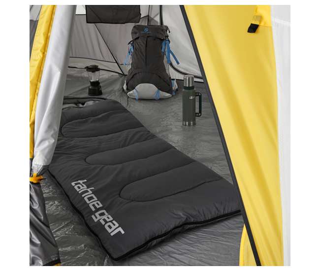 TGT-MANITOBA-14-C-U-B Tahoe Gear Manitoba 14-Person Family Camping Tent with Rainfly, Orange (Used)