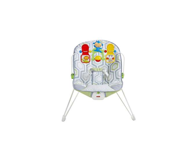 CMR17 Fisher PriceGeo Meadow Interactive Vibrating Safari Baby Bouncer