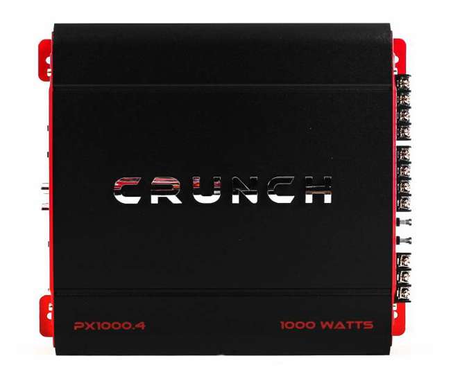 PX-1000.4 + AKS8 Crunch PX-1000.4 4 Channel 1000W Amp Stereo Amplifier with Wiring Kit