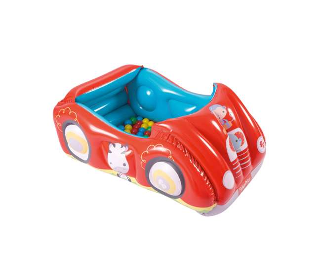 93520E-BW Fisher-Price Race Car Inflatable Play Pen Ball Pit with Balls