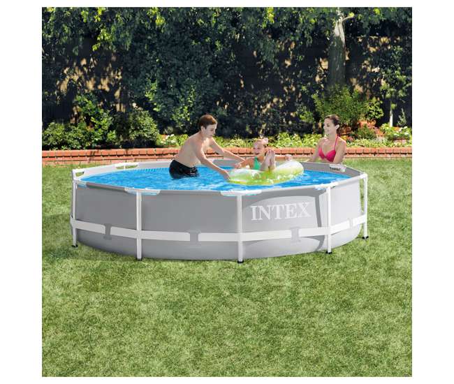 26700EH + 28030E + 28637EG + 2 x 29007E Intex Above Ground Swimming Pool w/ Cartridge Filter Pump, 2 Filters & Cover