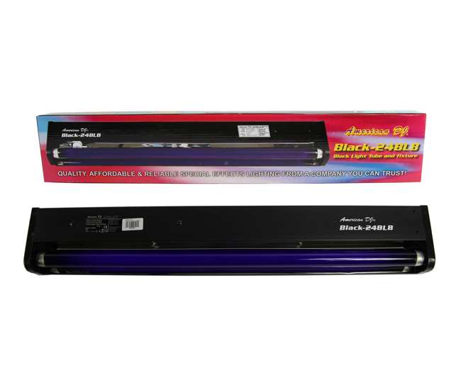DERBY-X + BLACK-24BLB Chauvet DJ Derby X DMX-512 LED Strobe Light | DJ 24-Inch Black Light Tube And Fixture