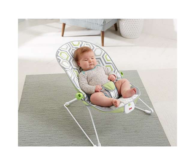 CMR17 Fisher PriceGeo Meadow Interactive Vibrating Safari Baby Bouncer