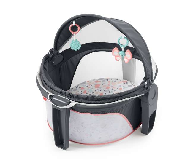 GKH69 Fisher Price GKH69 2-in-1 Portable On-The-Go Baby Dome Play Area, Rosy Windmill