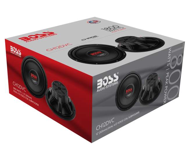 CH12DVC + VM12SEALED + AR16002 +AKS8 Boss CH12DVC 12-Inch 3600W Subwoofers with Sealed Box Enclosure with Amp with Amp Kit (Pair)