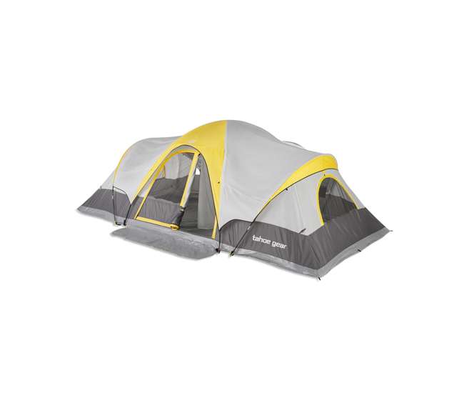 TGT-MANITOBA-14-C-U-B Tahoe Gear Manitoba 14-Person Family Camping Tent with Rainfly, Orange (Used)