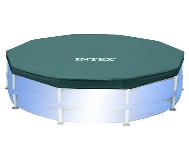 26723EH + 28032E Intex 15 Foot Prism Frame Pool Set with Debris Cover