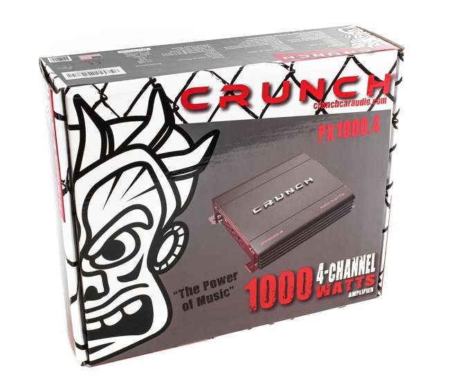 PX-1000.4 + PX-1000.2 + AKS8 Crunch 4 Channel 1000W A/B Amplifier & 2 Channel Amp & Wiring Kit