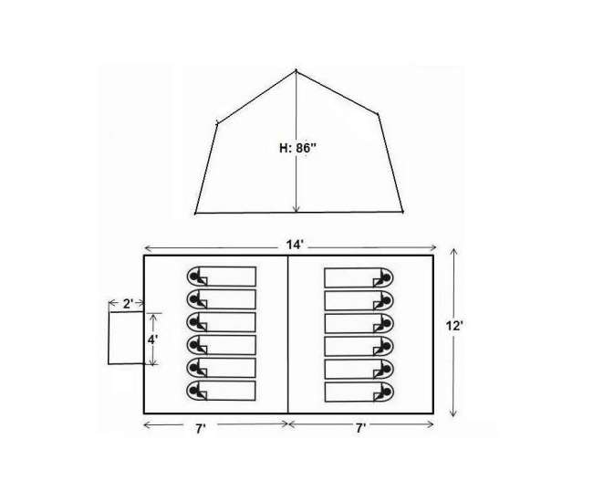 DT121486 Tahoe Gear Ottawa 12-Person Tent | OTTAWA-12
