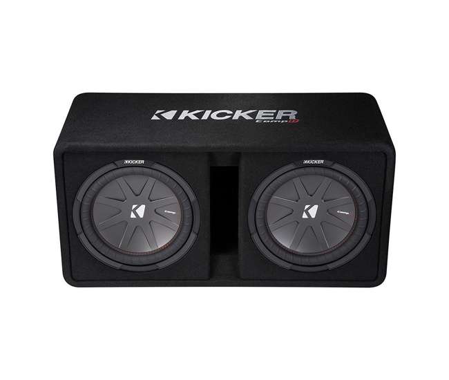 Kicker Dual 12Inch 2000W Loaded Subwoofer Enclosure, Refurbished