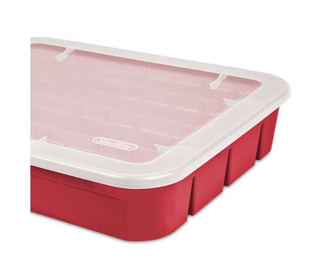Sterilite Adjustable Ornament Storage Box, Red : 19796606 Sterilite Adjustable Ornament Storage Box, Red : 19796606