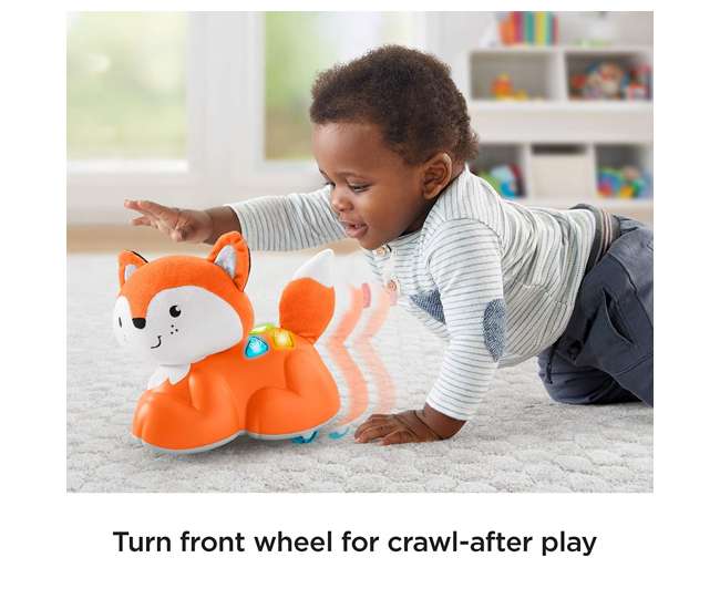 FYL35 Fisher Price Crawl After Learning Fox with Lights & Sounds for Infant to Toddler