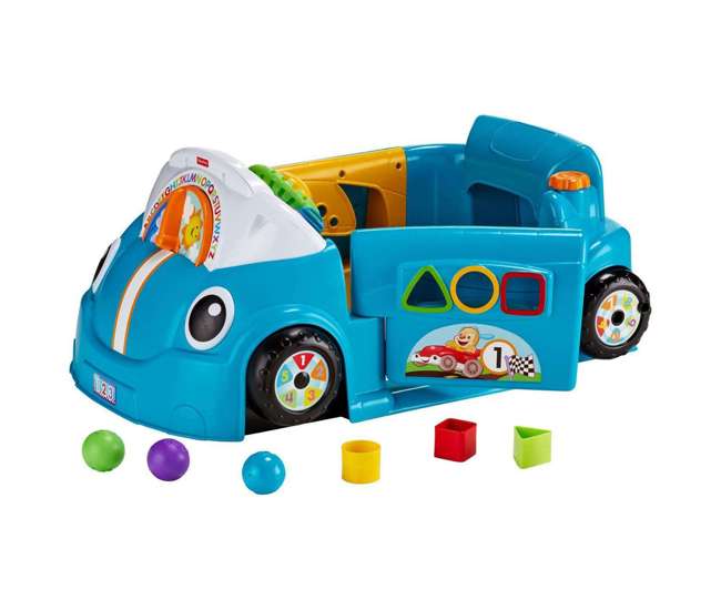 DJD09 Fisher-Price Laugh & Learn Crawl Around Car Baby Activity Learning Toy, Blue