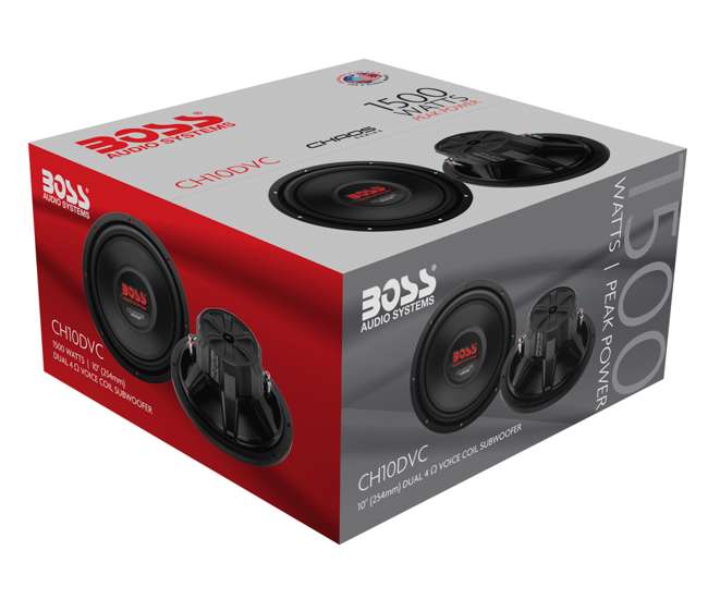 CH10DVC + VM10SEALED + AR16002 +AKS8 2) Boss CH10DVC 10" 3000W Car Subwoofers Subs+Sealed Box Enclosure+Amp+Amp Kit