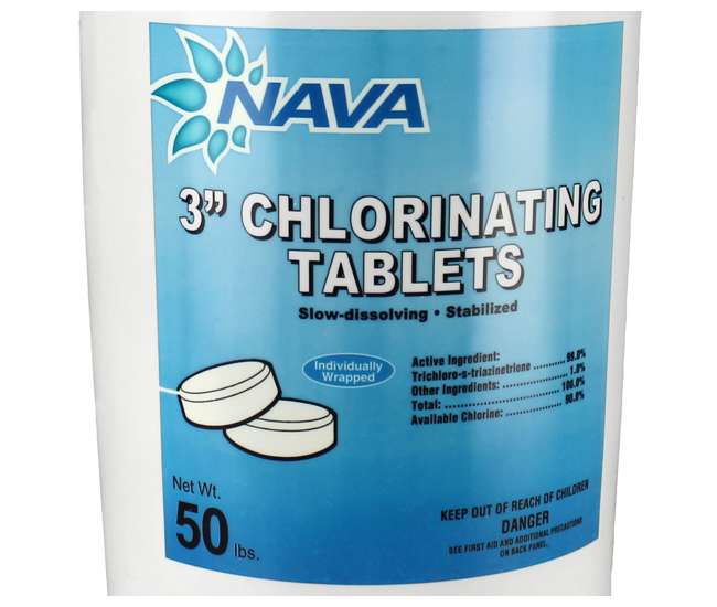 Nava 50Pound Bucket of 3Inch Chlorinating Tablets 1200029550LB
