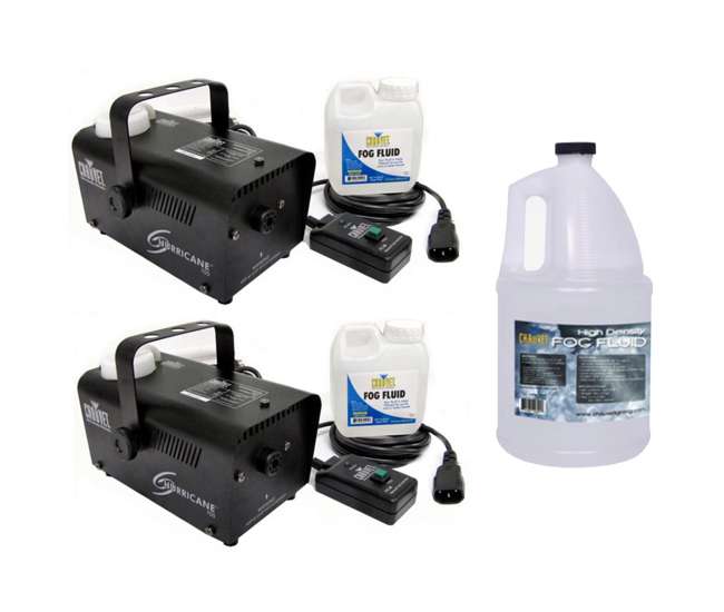 H700 + HDF (2) Chauvet Hurricane H700 Fog Machines w/ HDF High Density Fog Fluid
