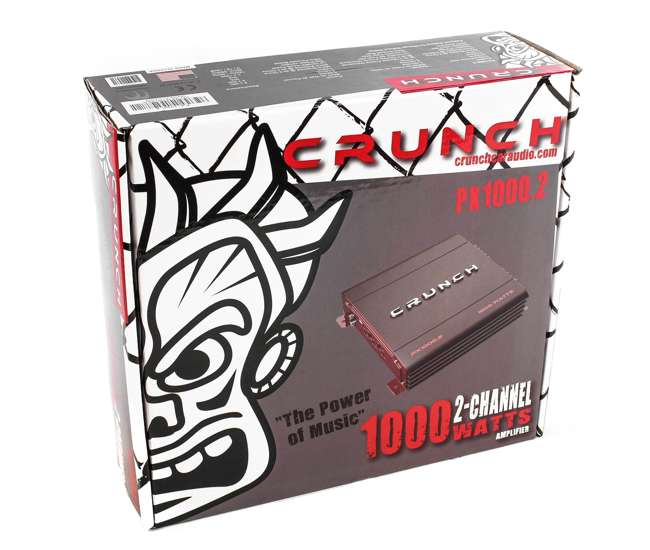 PX-1000.2 + BGE4RB Crunch PX-1000.2 2 Channel 1000W Amp A/B Class Amplifier with 4 Gauge Kit