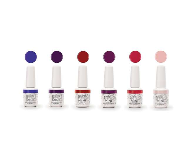 01755-BASIX + 1900116-6PPACK2 + 1900115-6PACK1 Gelish Basix Kit with Mini Kung Fu Flair and Sassy Intergalactic Glam Gel Polish