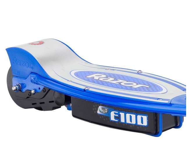 13111240 + 97778 + 96785 Razor E100 Electric Scooter (Blue) with Helmet, Elbow & Knee Pads
