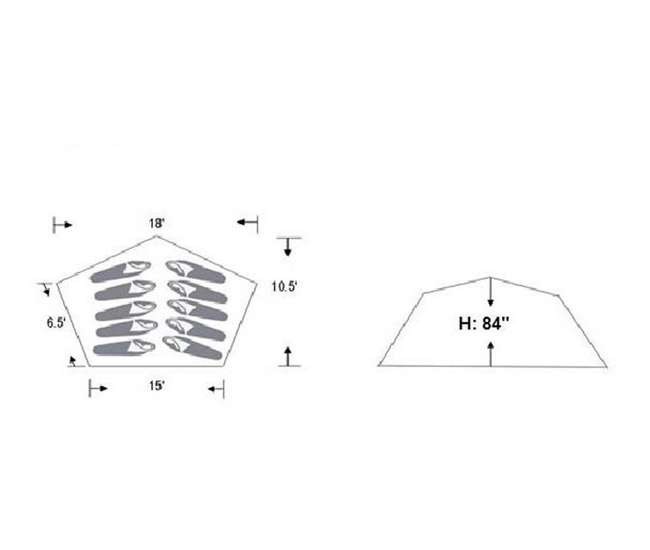 TGT-OLYMPIA-10 Tahoe Gear Olympia 10-Person 3-Season Tent (2 Pack)