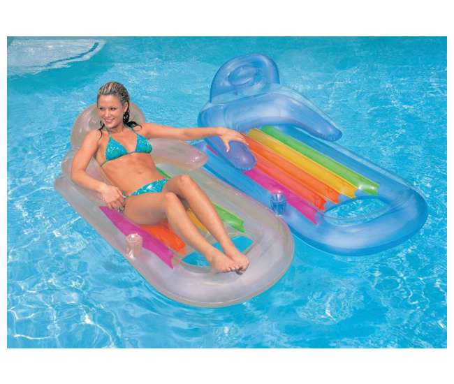 58802EP Intex King Kool Swimming Pool Lounger with Headrest (Pair)