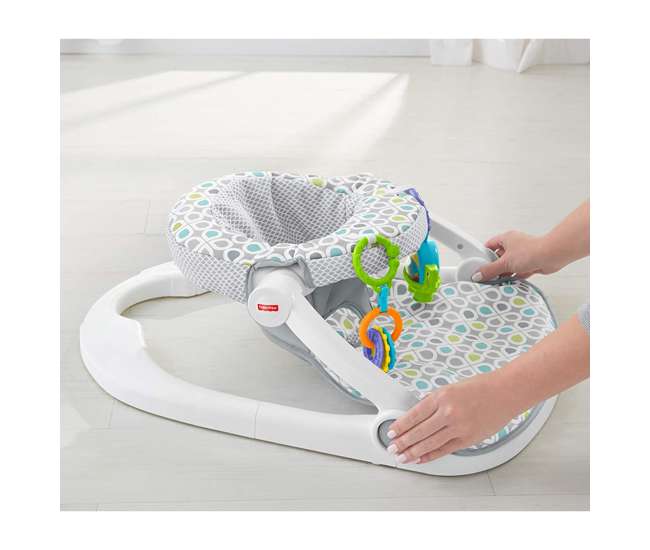 FLD88 Fisher-Price Supportive Sit-Me-Up Comfy Interactive Floor Seat Infant Mat Toy