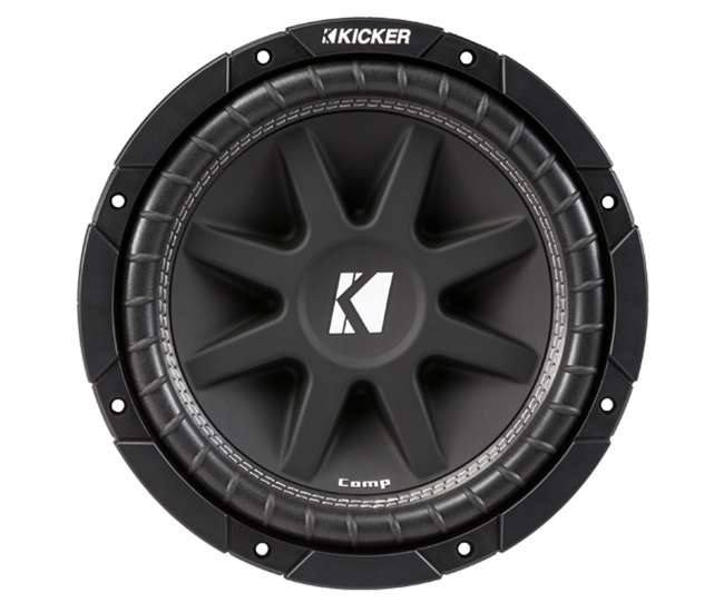 QDODGE104DOOR + 2 x 43C104 + R1100M + 4GAMPKIT-SFL Kicker 10C104 10-Inch 600W Subwoofers with Dodge Ram Quad 02-er Box with Amp with Wiring (Pair)