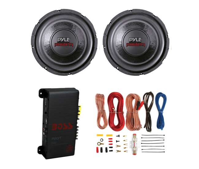 PLPW6D + R1002 + AKS8 2) Pyle PLPW6D 6-Inch 600W Subwoofers + 200W 2-Channel Amp + Amp Kit (Package)