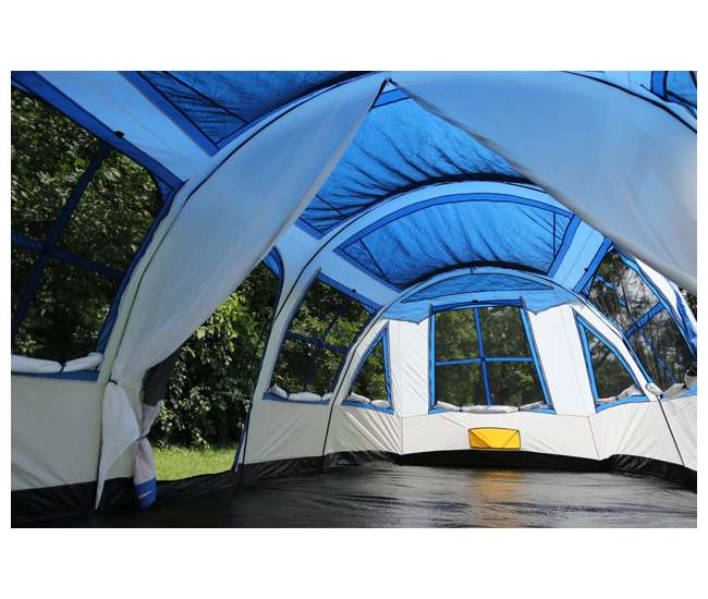 TGT-PRESCOTT-12-B Tahoe Gear Prescott 12 Person Instant Family Camping Cabin Tent, Blue(For Parts)