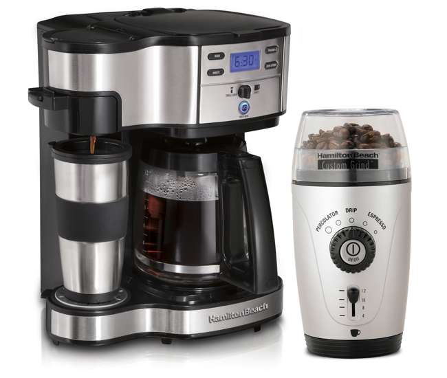 Hamilton Beach 2-Way Brewer & Grinder Kit | 49980Z + 80365