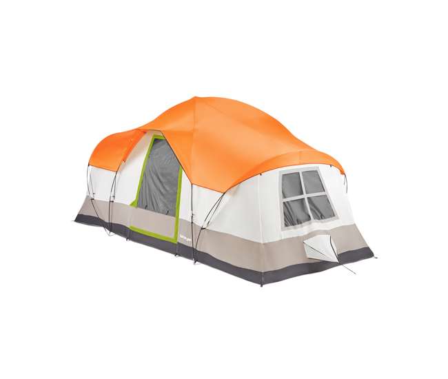 TGT-OLYMPIA-10-B Tahoe Gear Olympia 10 Person 3 Season Outdoor Camping Tent, Orange and Green