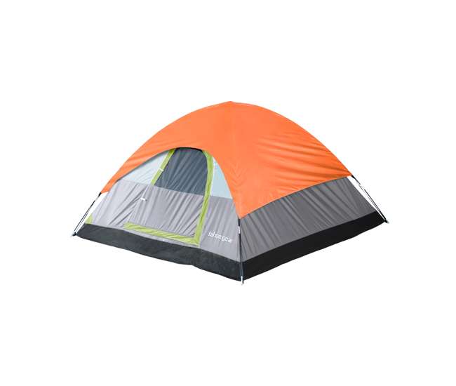 TGT-POWELL-3 Tahoe Gear Powell 3 Person 3 Season Dome Camping Frame Tent, Green and Orange