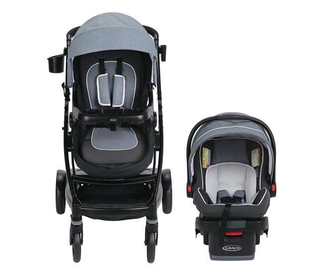 2032495 Graco UNO2DUO Baby Single Double Stroller & Infant Car Seat Travel System, Hazel