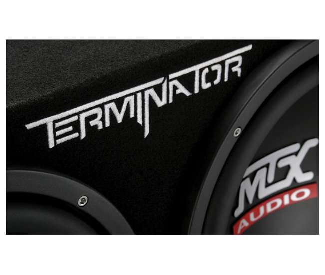 TNE212D + EV1500M + AKS8 MTX 12" 1200W Dual Loaded Car Audio Subwoofers with Box Enclosure Package