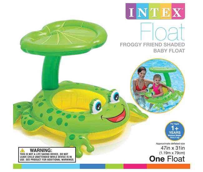 intex froggy shaded baby float