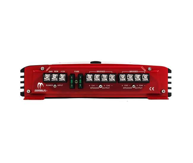 PX-1000.4 + AKS8 Crunch 4-Channel 1000-Watt A/B Amplifier (Pair) & Wiring Kit