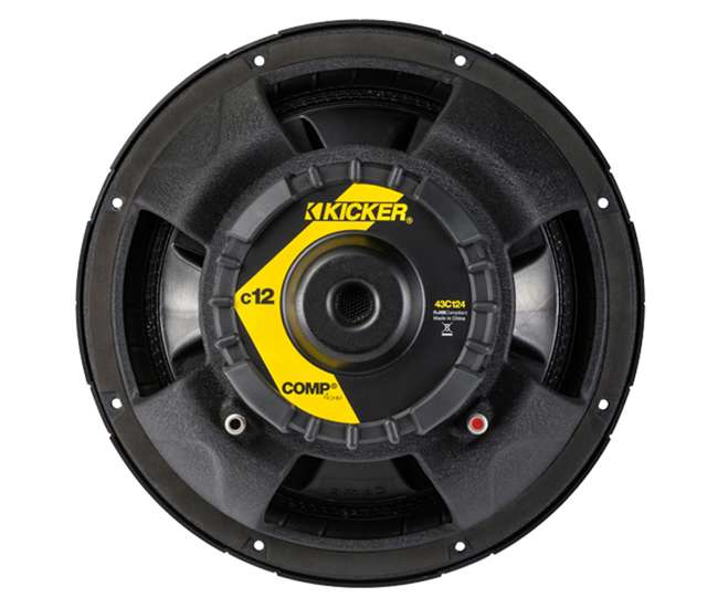 43C124 + VM12SEALED + AR1500M + AKS8 Kicker 43C124 600W 12-Inch Subwoofers with Sealed Box Enclosure with Amp with Wiring (Pair)
